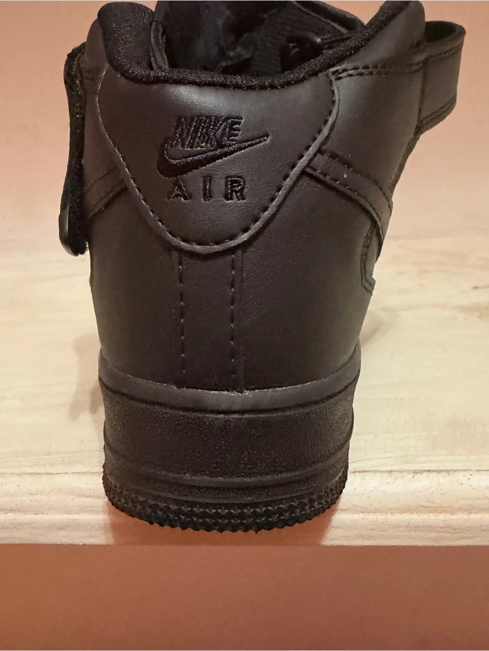 Mens Black High-Top Sneakers with Strap